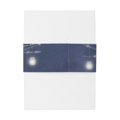 Blue Chalkboard & White Mason Jar String Lights Einladungsbanderole (Rückseitenbeispiel)