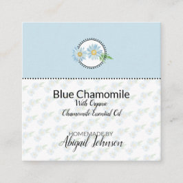 Blue Chamomile hausgemachte Bath & Body-Geschenkma Quadratische Visitenkarte