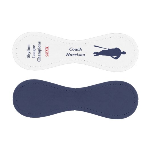 Blue Champion Coach Personalisiert Baseball (Paneele)