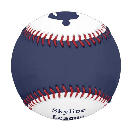 Blue Champion Coach Personalisiert Baseball (Rückseite)