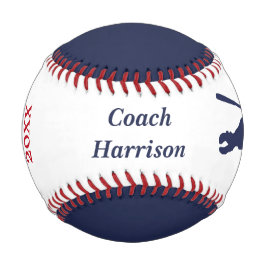 Blue Champion Coach Personalisiert Baseball