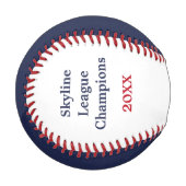 Blue Champion Coach Personalisiert Baseball (Vorderseite Links)