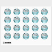 Blue Chandelier Masquerade Quinceanera Sticker (Blatt)