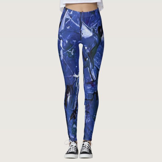 Blue Chaos Leggings (Vorderseite)
