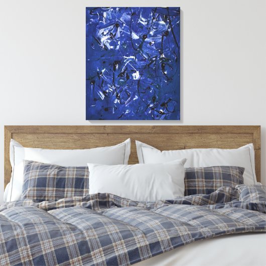 Blue Chaos Leinwanddruck (Insitu (Schlafzimmer))