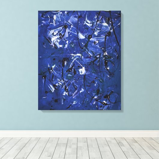 Blue Chaos Leinwanddruck (Insitu (Holzboden))