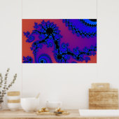 Blue Chaos Poster (Küche)