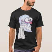 blue character smiling with coat T-Shirt (Vorderseite)