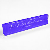 Blue Charm Beruflich Script Manager Namplate Namensplakette