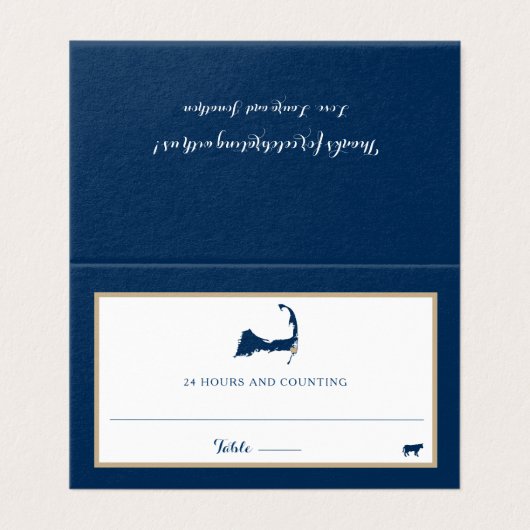 Blue Chatham Cape Cod Wedding Seating (Außenseite Aufgefaltet)