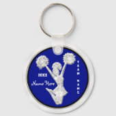 Blue Cheap Cheerleader Geschenke in BULK Schlüsselanhänger (Vorderseite)