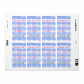 Blue Check Gingham Flowers MADE WITH LOVE  (Vorne)