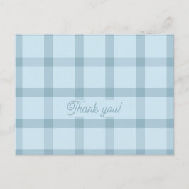 Blue Checked Card Postkarte