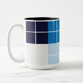 Blue Checked Kariert Zweifarbige Tasse (Links)