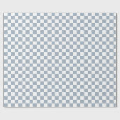 Blue Checker Checkerboard Checkered 00s 90s Check Geschenkpapier (Flach)