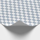 Blue Checker Checkerboard Checkered 00s 90s Check Geschenkpapier (Ecke)
