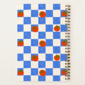 Blue Checker Tomato Pattern Personalized Name Notizblock (Rückseite)