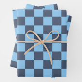 Blue Checkerboard Geschenkpapier Set (Beispiel)