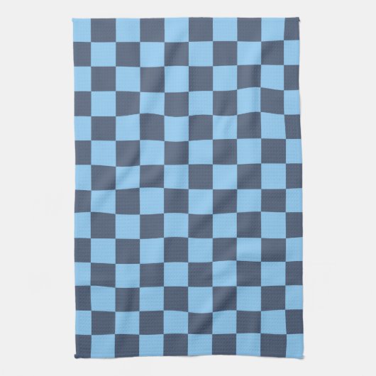 Blue Checkerboard Geschirrtuch (Vertikal)