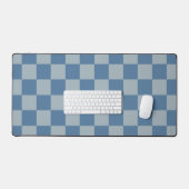 Blue Checkerboard Pattern Schreibtischunterlage (Tastatur & Maus)