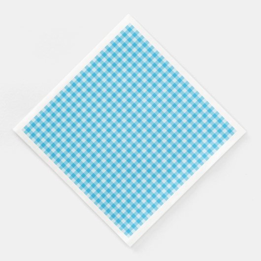 Blue Checkerboard Pattern Serviette (Ecke)