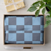 Blue Checkerboard Seidenpapier (Geschenk)