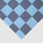 Blue Checkerboard Seidenpapier (Detail)
