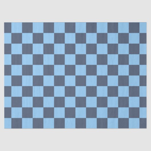 Blue Checkerboard Seidenpapier (Vorderseite)