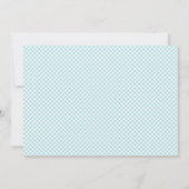 Blue Checkered Baby Boy Dusche Einladung (Rückseite)