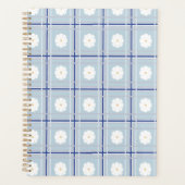 Blue Checkered Daisy pattern Planer (Vorderseite)