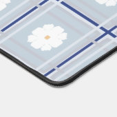 Blue Checkered Daisy pattern Schreibtischunterlage (Ecke)