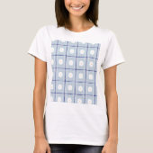 Blue Checkered Daisy pattern T-Shirt (Vorderseite)