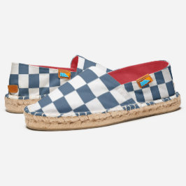 Blue Checkered Espadrilles