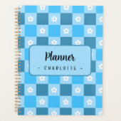 Blue Checkered Floral Planer (Vorderseite)