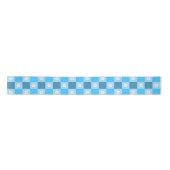 Blue Checkered Floral Satinband (Vorderseite)
