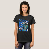 Blue Checkered I Was 6 Now I'm 7 Birthday T-Shirt (Vorne ganz)