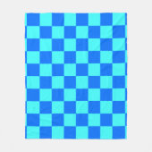 Blue Checkered Square Pattern  Fleecedecke (Vorderseite)