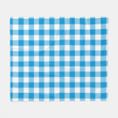 Blue Checkered Square Seamless Pattern  Fleecedecke (Vorderseite (Horizontal))