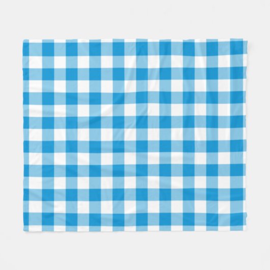 Blue Checkered Square Seamless Pattern  Fleecedecke (Vorderseite (Horizontal))