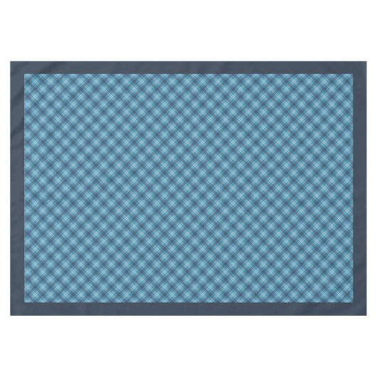 Blue Checkered Tablecloth Classic Tartan Country Tischdecke (Vorderseite (Horizontal))