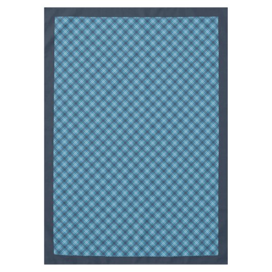 Blue Checkered Tablecloth Classic Tartan Country Tischdecke (Vorderseite)
