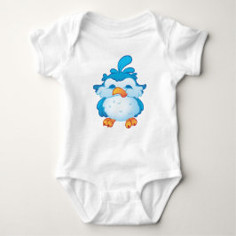 Blue Cheeky Bird Bodysuit Baby Strampler