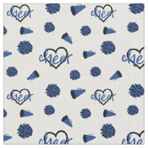 Blue Cheer Hearts, Pom Poms, Megaphone Muster