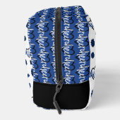 Blue Cheer Hearts, Pom Poms, Megaphone Muster Waschbeutel (Rechts)