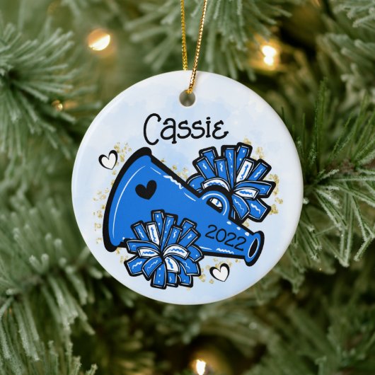 Blue Cheer Ornament Megaphone Pom Niedlich (Baum)