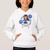 Blue Cheerleader Brünett - Niedlich Cheerleader Hoodie (Vorderseite)