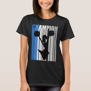 Blue Cheerleader Champion Girls Birthday Wettbewer T-Shirt