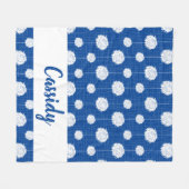 Blue Cheerleader Pom Pom Muster Fleecedecke (Vorderseite (Horizontal))