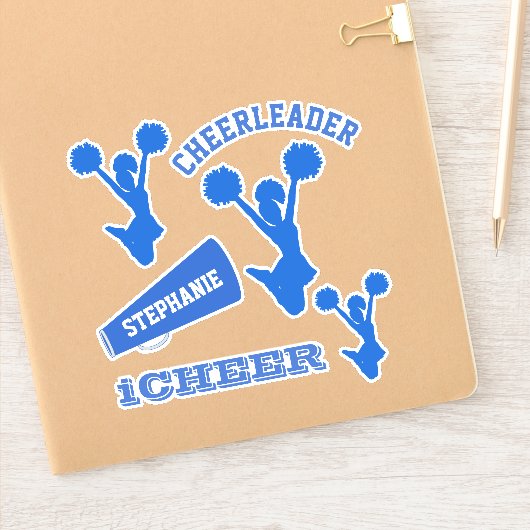 Blue Cheerleader Set Aufkleber (Notizbuch)