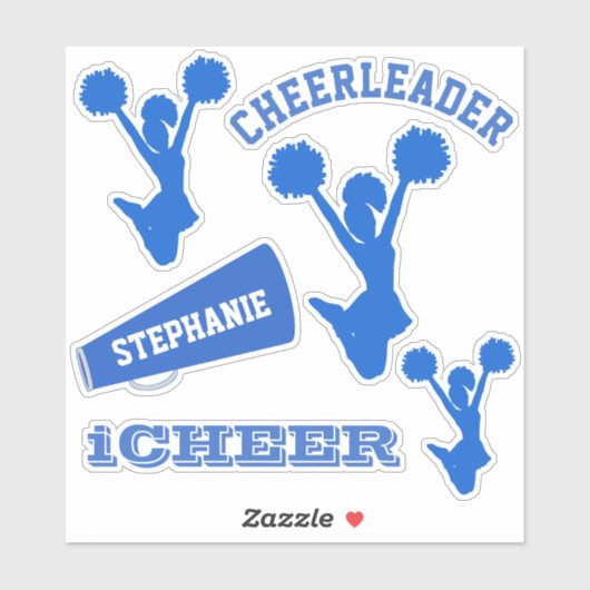 Blue Cheerleader Set Aufkleber (Blatt)